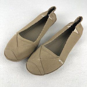 Crocs Angeline Canvas Flat- Size 6